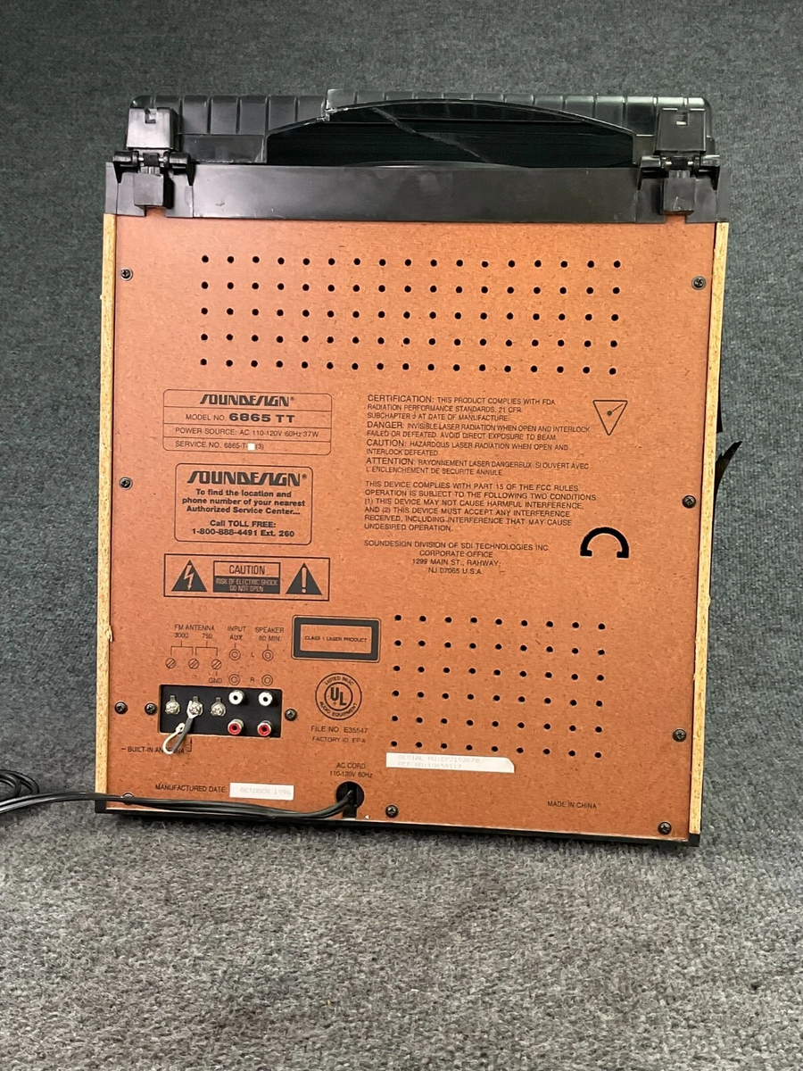 Chaîne Hi-Fi Soundesign 6865TT Avec Double Cassette Et Lecteur CD - Pour Pièces / Réparation