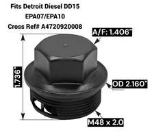 AUTOMANN Engine Fuel Filter Cap Detroit Diesel DD15 572.23008 Ref# A4720920008