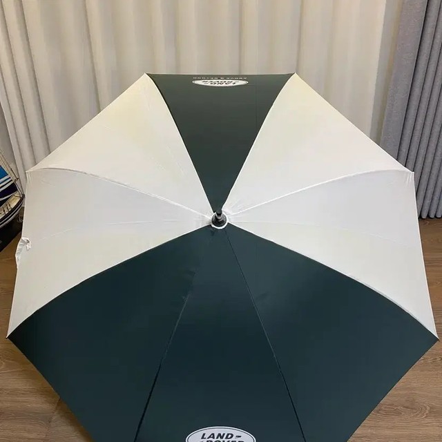 Land Rover White-Green Rare Compact Umbrella