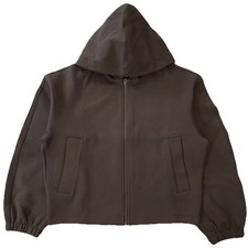 Uniqlo U Sweat Full Zip Hoodie Dark Brown Women's Size M