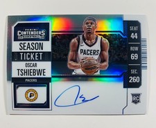 Oscar Tshiebwe 2023-24 Contenders Optic Silver Rookie Auto Ticket RC #106