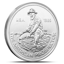 1985 1 oz Engelhard Prospector Silver Round (Eagle Reverse) 93.52 per troy oz