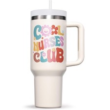 Nurse Gifts for Women, Nurses Day Week RN 40 Ounces, White