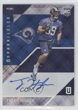 2016 Panini Unparalleled Rookie Blue Auto 74/99 Tyler Higbee #196 Auto 12gr