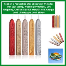 Exquisite 5-Piece Wax Seal Stick Set - Perfect for Weddings  Gift Wrapping