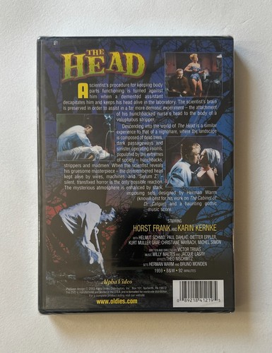 Victor Trivas THE HEAD (1959) Horst Frank/Karin Kernke | 2003 Alpha Video DVD - Picture 2 of 2
