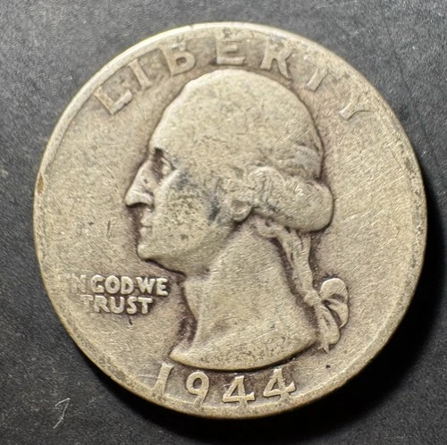 1944-P Silver Washington Quarter (Circulated) - (#2031) Very Fine Condition