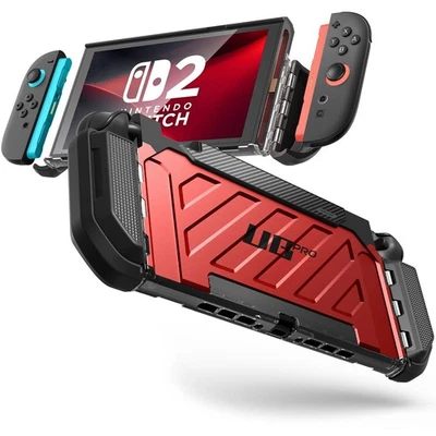 Schutzhülle für Nintendo Switch 2 Supcase Case Cover Schutz Hülle Rot-Schwarz