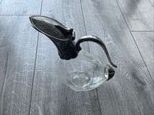 Vintage Goose Duck Shaped Silver Plated & Gla...