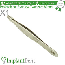 Professional Eyebrow Tweezers 89mm Square Beveled Brow Shaping Stainless Steel