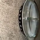 Pyrex Black Snowflake Divided Dish with Lid
