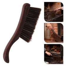 2 Pcs Fireplace Cleaning Brush Set Wooden Handle Dust Sweeper for Wood Stove