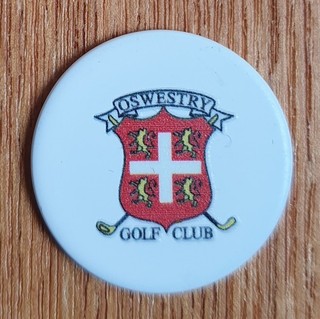 Marcador de pelota de golf vintage club de golf OSWESTRY.