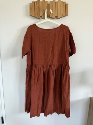 crew neck a-line dress Long Sleeve Crew Neck Ribbed Knit Fit Flare A Line Dress XS / Beige