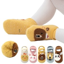 2 Pack Boys Girls Baby Socks Cotton Cartoon Non-slip Newborn Toddler Floor Socks