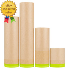 Masking Paper Automotive Paint Paper Roll with Tape Assorted Sizes Tape and Drap