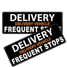 Delivery Driver Car Magnet - High Visibility 11.8 X 4 Inches, 2 Blackwhite