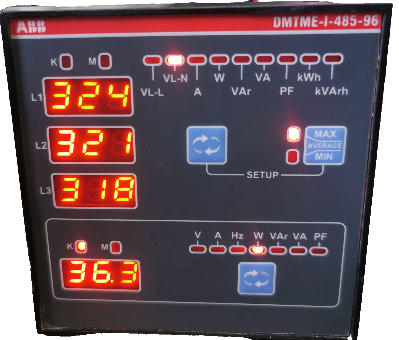 ABB DMTME-I-485-96 DIGITAL MULTIMETER 2CSG163030R4022 - TRIED & TESTED