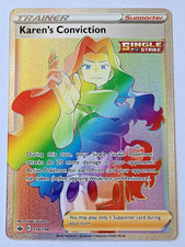 Pokemon TCG: Karen's Conviction (Secret) Chilling Reign #216/198 Full Art MINT on eBay