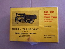 Eames White Metal Kit Of Foden Steam Wagon 1925/27. Unmade In Original Box