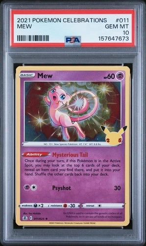 2021 POKEMON CELEBRATIONS MEW #011 PSA 10 GEM MINT