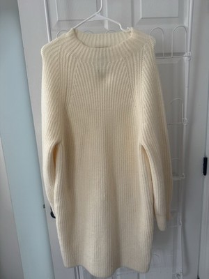  Timeless Express White Cowl Neck Sweater with Ribbed Texture Featuring