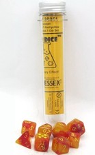 Chessex Lab Dice 8 CHX 30051 Gemini Gellow Red-Yellow Polyhedral 7-Die Set 