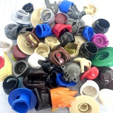 50x LEGO Minifigure Helmets Hat Hair Castle Marvel  More Mixed Parts Pieces Lot