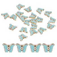20 StüCk Schmetterling Perlen FüR Evil Eye, Hellblau