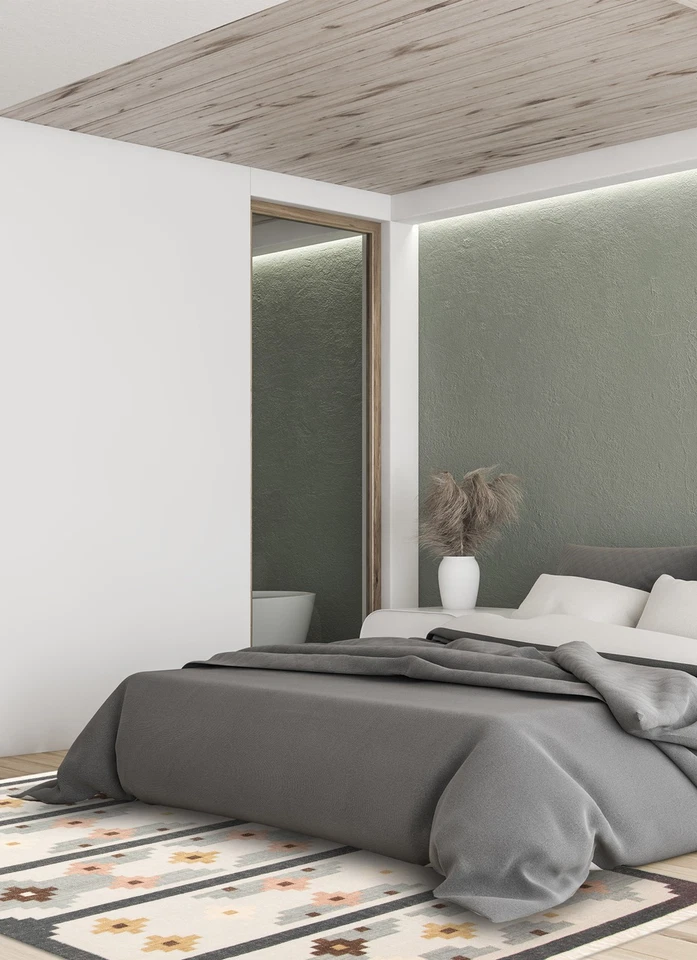 Traditional Vintage Hand Woven Oriental Carpet 5'3" x 7'7" Wool Kilim Area Rug - Image 2 of 4