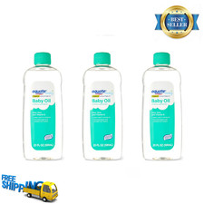 Equate Baby Hypoallergenic Baby Oil, Aloe Vera  Vitamin E Formula, 20 Oz, 3PACK