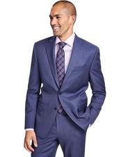Michael Kors Mens Classic fit Wool Suit Jacket Blazer 42 S Blue Solid
