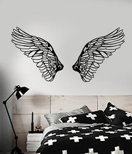 Vinyl Wall Decal Angel Wings Feathers Bird Room Decoration Stickers 2415ig 