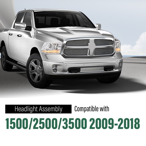 LED DRL Projector Headlights w/ Harness Fit For 09-18 Ram 1500 2500 3500 Chrome - Picture 12 of 12
