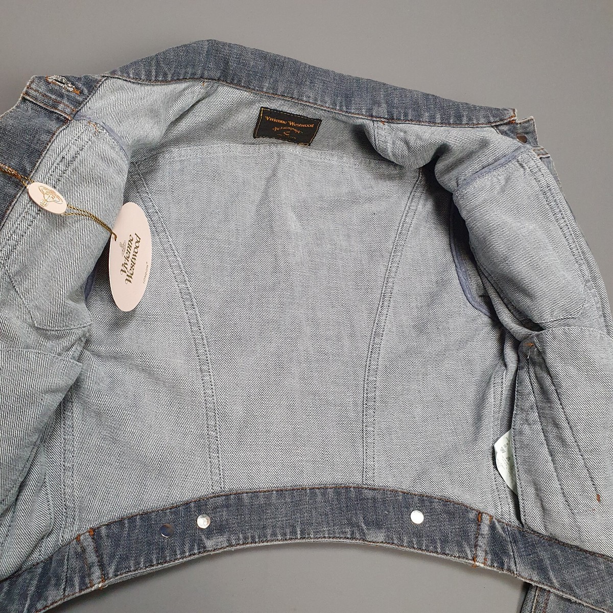 Vivienne Westwood Anglomania Denim Jacket Size 38 / 6UK Punk Grey