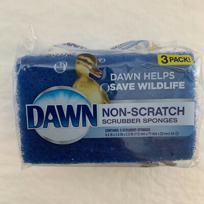 Dawn Non-Scratch Scrubber Sponges (3 Pack) Kitchen Bath for sale  