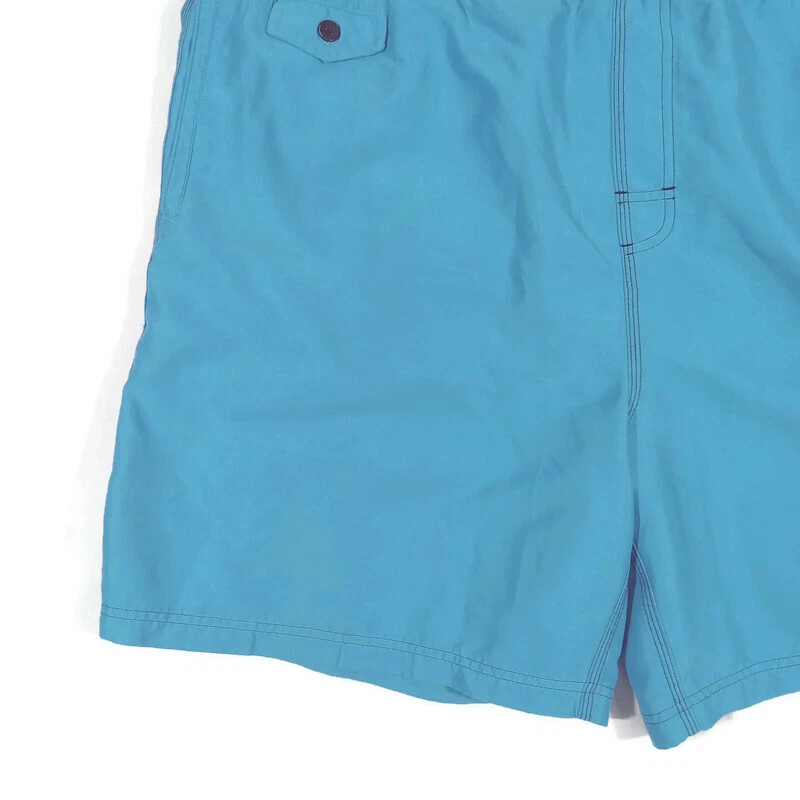 Nat Nast Sea Spray Board Short Swim Trunks Men XXL Pockets Lined Blue Polyester - Image 4 of 4