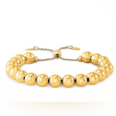Giani Bernini Perlen Bolo Armband in 18 Karat Gold über Silber