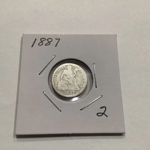 1887 Liberty Seated Dime United States of America Exact Coin Shown ￼