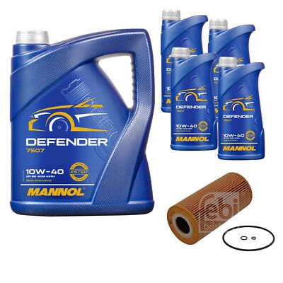 FEBI BILSTEIN Ölfilter 9L MANNOL Defender 10W-40 für Mercedes-Benz C-Klasse