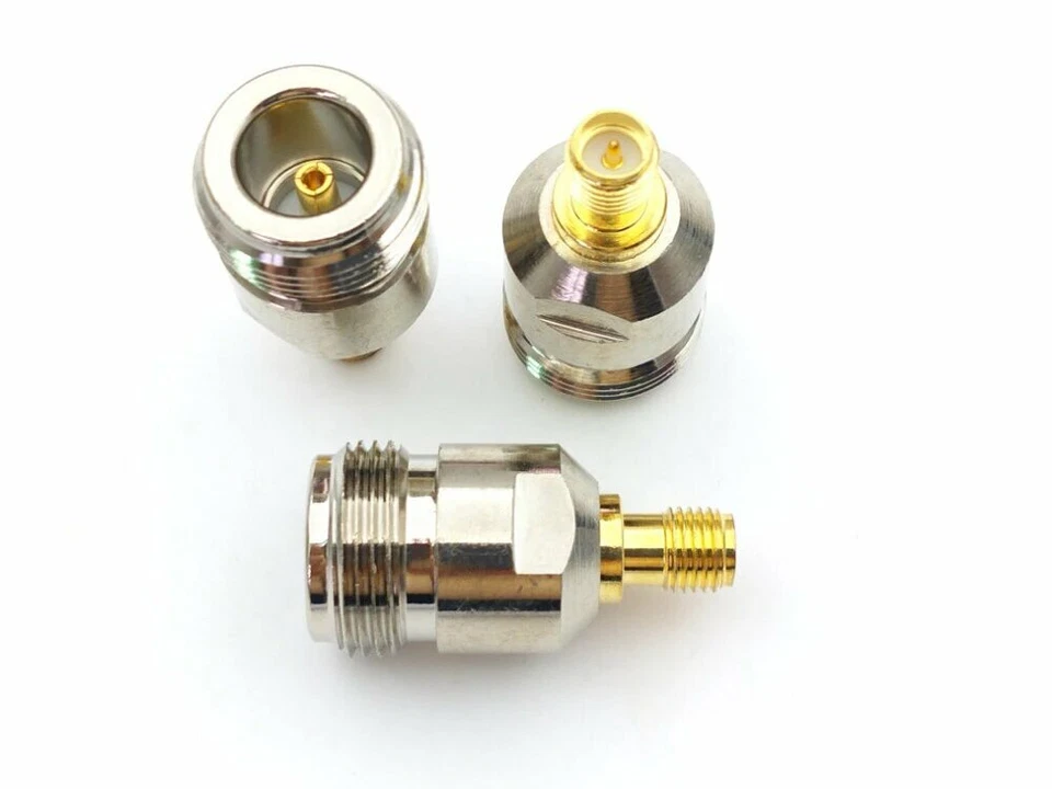 PureTek® N Type Female to RP SMA Female (male pin) adapter connector joiner