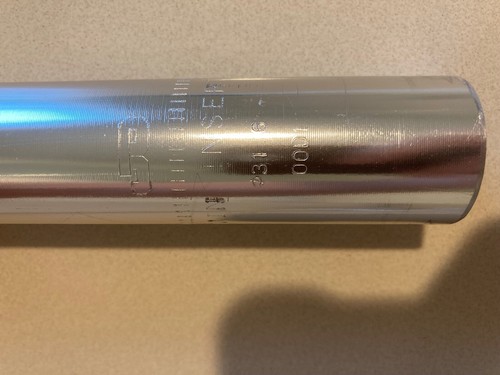 Neuwertig JD Tranz X 31,6 mm x 330 290g Satin Silber Aluminium 90er Berg Sitzstütze - Bild 9 von 11