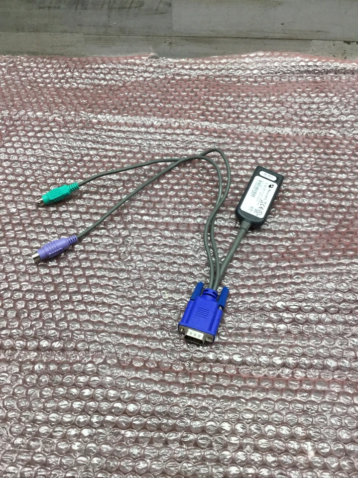 Used Avocent Modular Server KVM Switching Adapter AVRIQ-PS2 Network VGA Cable - Image 4 of 4