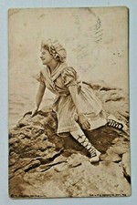 Colonial Art Pub Co. Cute Girl Seated on Rocks FG Henry 1910 DB Postcard 7936
