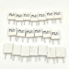 20PC 5W Wirewound Non-inductive Cement Resistor Ceramic horizontal 0.22R US