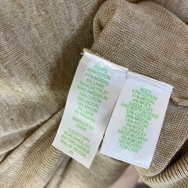 Lilly Pulitzer Sweater Dress Womens Jupiter Pockets Tan Beige Cotton Modal XS - Image 4 of 4