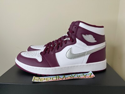 Nike Air Jordan 1 High Golf White Bordeaux Spikeless Mens DQ0660 103