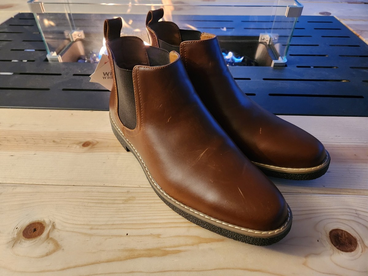 New w/o Box Men\'s Deer Stags Rockland Vegan Leather Chelsea Boots Size 11.5 Deer Stags Boots Mens 11.5 M Black Vegan Leather Chelsea  main image 2