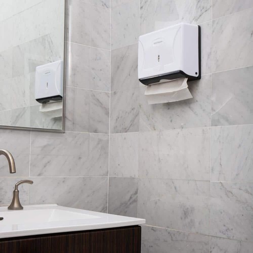 Wall Mounted Multi-Fold Paper Towel Dispenser Tri-Fold , White - Picture 8 of 8