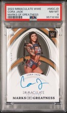 2022 Panini Immaculate WWE Cora Jade Marks of Greatness Auto RC /49 PSA 8 NM